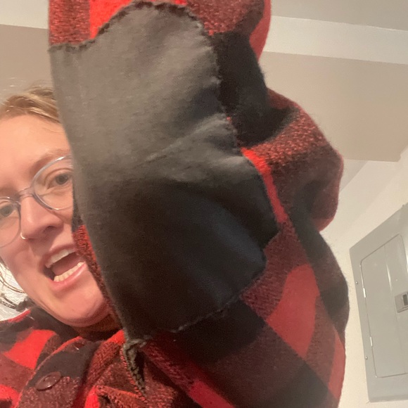 Vintage Woolrich Wool Button Up Shirt Jacket Buffalo Plaid 50s - Picture 2 of 3